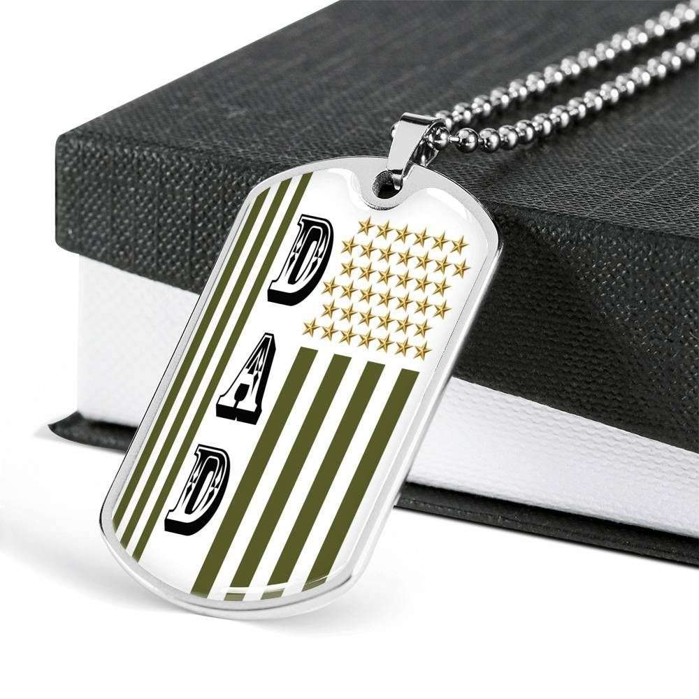 Dad Dog Tag, Custom Picture Father’S Day Gift Dog Tag Military Chain Necklace Necklace Gift For Dad Dog Tag Father's Day Rakva