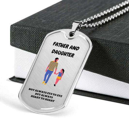 Dad Dog Tag, Custom Picture Father’S Day Gift Father And Daughter Dog Tag Military Chain Necklace Giving Men Dog Tag Father's Day Rakva