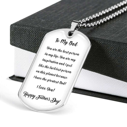 Dad Dog Tag, Custom Picture Father’S Day Gift Father’S Day Gift For Dad Dog Tag Military Chain Necklace I Love You Dog Tag Father's Day Rakva
