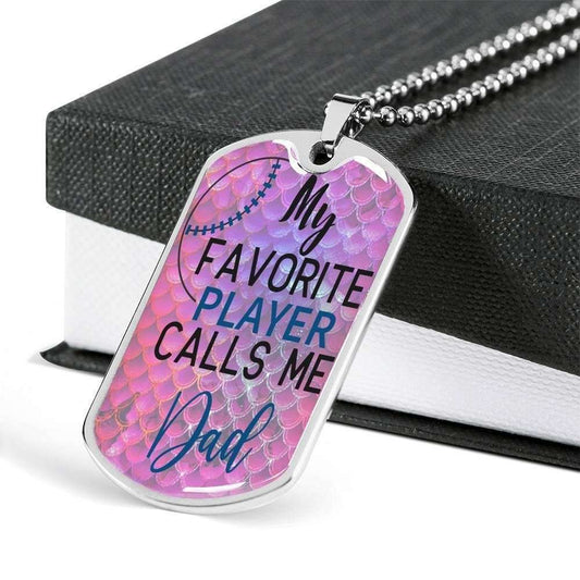 Dad Dog Tag Custom Picture Father’S Day Gift, Favorite Player Dad Dog Tag Military Chain Necklace For Dad Dog Tag Father's Day Rakva