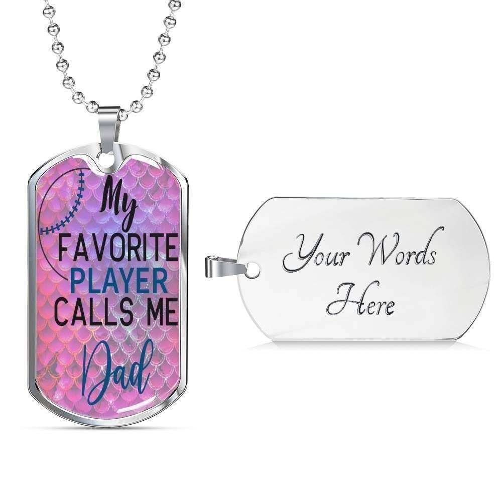 Dad Dog Tag Custom Picture Father’S Day Gift, Favorite Player Dad Dog Tag Military Chain Necklace For Dad Dog Tag Father's Day Rakva