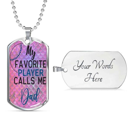 Dad Dog Tag Custom Picture Father’S Day Gift, Favorite Player Dad Dog Tag Military Chain Necklace For Dad Dog Tag Father's Day Rakva