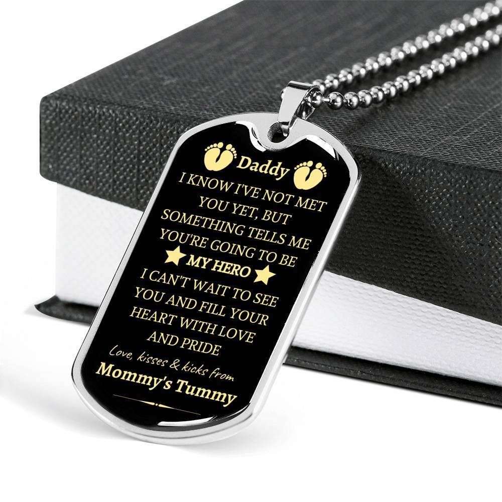 Dad Dog Tag, Custom Picture Father’S Day Gift Fill Your Heart With Love Dog Tag Military Chain Necklace Daddy Dog Tag Father's Day Rakva