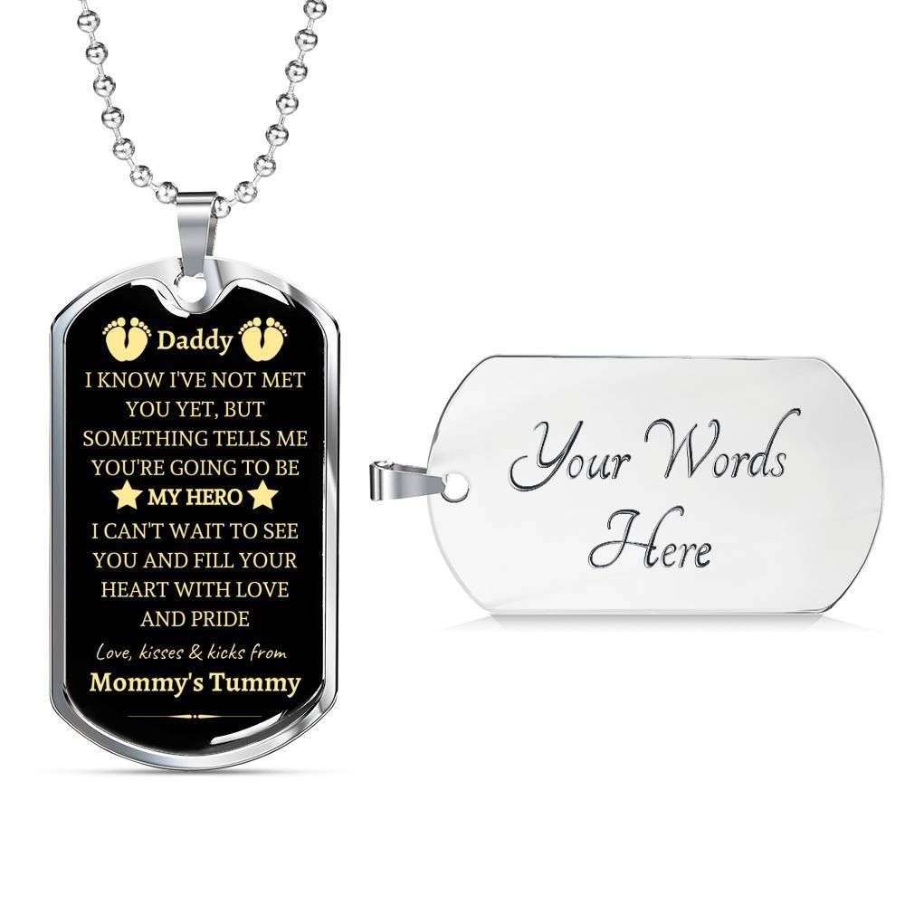 Dad Dog Tag, Custom Picture Father’S Day Gift Fill Your Heart With Love Dog Tag Military Chain Necklace Daddy Dog Tag Father's Day Rakva
