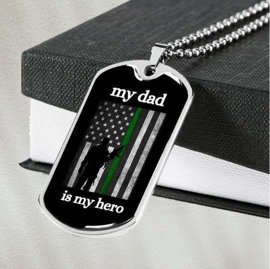 Dad Dog Tag Custom Picture Father’S Day, Gift For Dad Army Dog Tag Necklace Father's Day Rakva