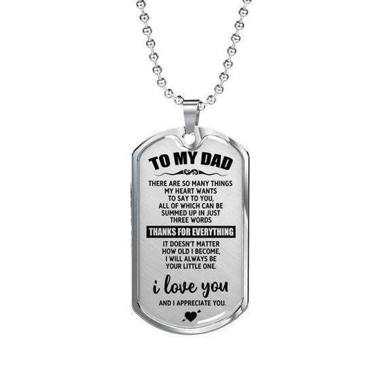 Dad Dog Tag Custom Picture Father’S Day, Gift For Dad Thanks For Everything Dog Tag Necklace Father's Day Rakva