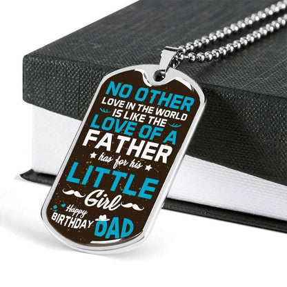 Dad Dog Tag Custom Picture Father’S Day, Gift For Dad Who Has A Little Girl Dog Tag Necklace Father's Day Rakva