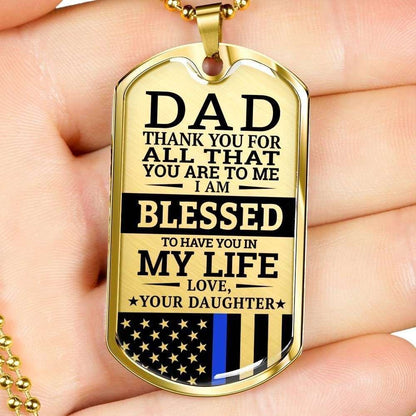 Dad Dog Tag Custom Picture Father’S Day Gift, Gift For Dad Dog Tag Military Chain Necklace Thank You For All Dog Tag Father's Day Rakva