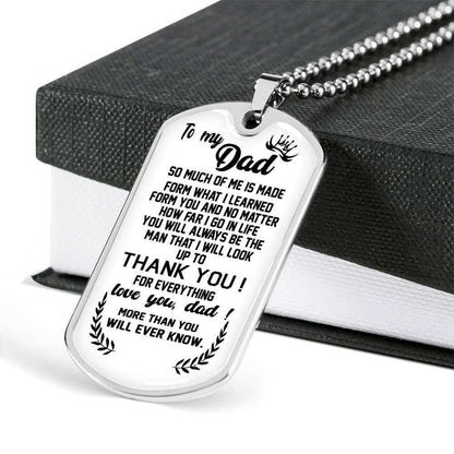 Dad Dog Tag Custom Picture Father’S Day Gift, Give You A Special Thanks Dog Tag Military Chain Necklace For Daddy Dog Tag Father's Day Rakva