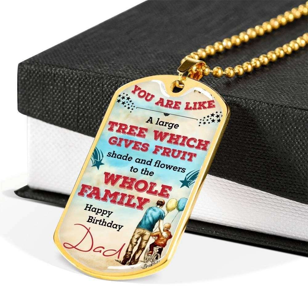 Dad Dog Tag Custom Picture Father’S Day Gift, Happy Birthday Dad Dog Tag Military Chain Necklace For Dad Dog Tag-2 Father's Day Rakva