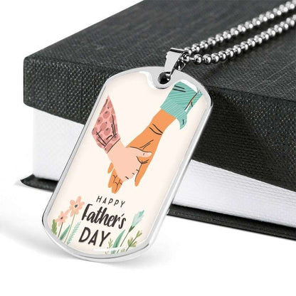Dad Dog Tag Custom Picture Father’S Day Gift, Happy Father’S Day Dog Tag Military Chain Necklace For Dad Dog Tag-2 Father's Day Rakva