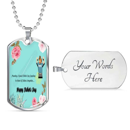 Dad Dog Tag Custom Picture Father’S Day Gift, Happy Father’S Day Dog Tag Military Chain Necklace For Dad Dog Tag-3 Father's Day Rakva