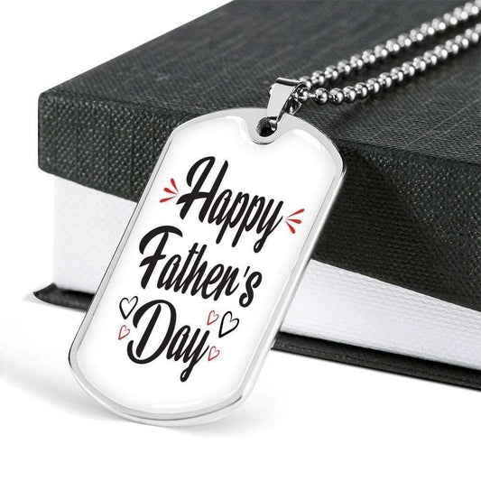 Dad Dog Tag Custom Picture Father’S Day Gift, Happy Father’S Day Dog Tag Military Chain Necklace For Dad Dog Tag-4 Father's Day Rakva