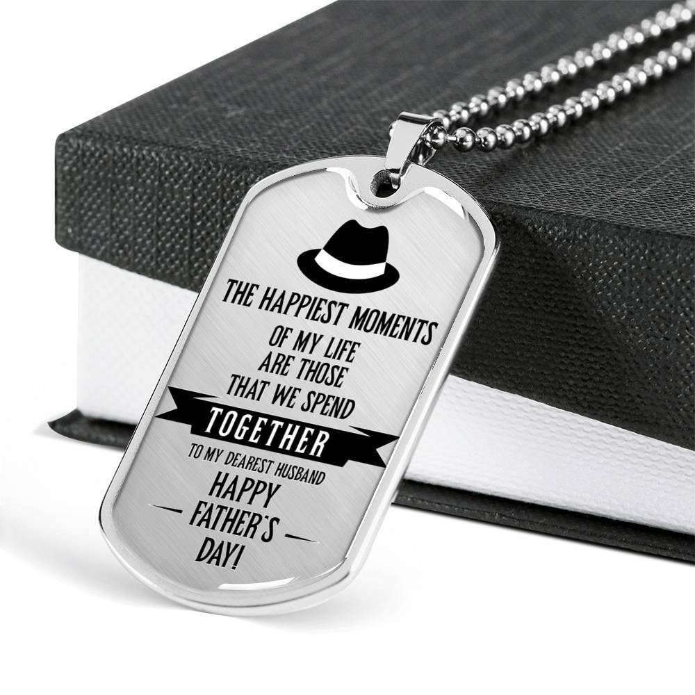 Dad Dog Tag Custom Picture Father’S Day Gift, Happy Father’S Day Dog Tag Military Chain Necklace For Dad Dog Tag-5 Father's Day Rakva