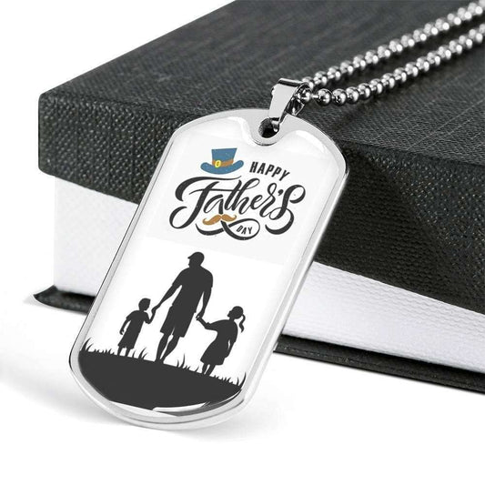 Dad Dog Tag Custom Picture Father’S Day Gift, Happy Father’S Day Dog Tag Military Chain Necklace For Dad Dog Tag-6 Father's Day Rakva