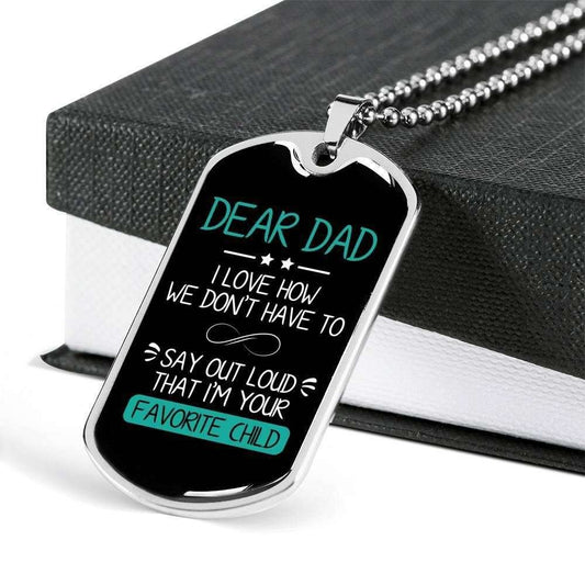 Dad Dog Tag Custom Picture Father’S Day Gift, I Am Your Favorite Child Dog Tag Military Chain Necklace Gift For Dad Dog Tag Father's Day Rakva