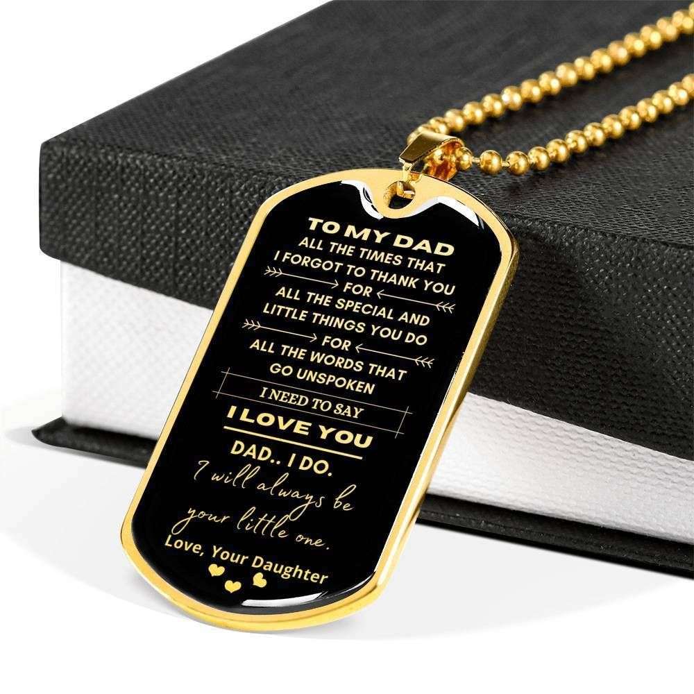 Dad Dog Tag Custom Picture Father’S Day Gift, I Need To Say I Love You Dog Tag Military Chain Necklace For Dad Dog Tag Father's Day Rakva
