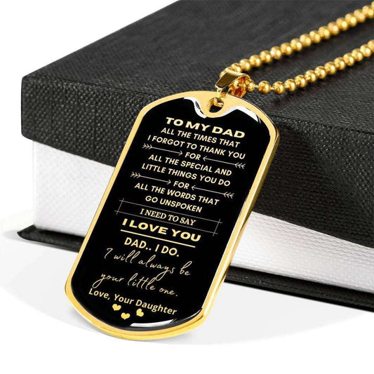 Dad Dog Tag Custom Picture Father’S Day Gift, I Need To Say I Love You Dog Tag Military Chain Necklace For Dad Dog Tag Father's Day Rakva