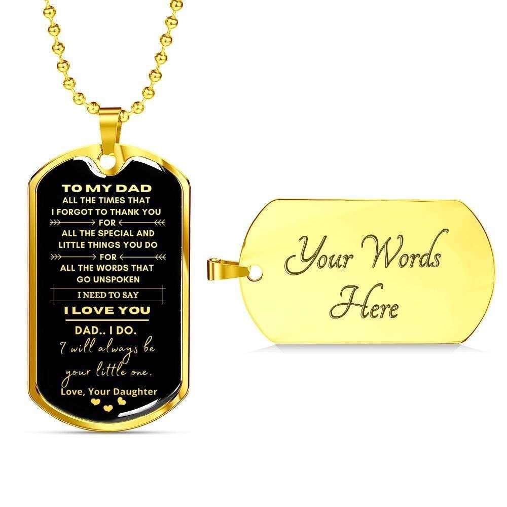 Dad Dog Tag Custom Picture Father’S Day Gift, I Need To Say I Love You Dog Tag Military Chain Necklace For Dad Dog Tag Father's Day Rakva