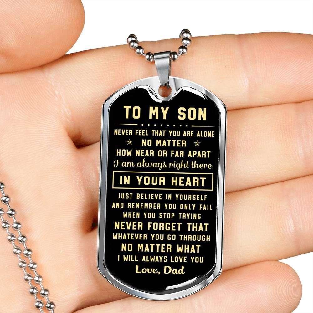 Dad Dog Tag, Custom Picture Father’S Day Gift I’Ll Always Love You Dad Gift For Son Dog Tag Military Chain Necklace Dog Tag Father's Day Rakva
