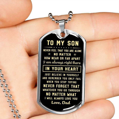 Dad Dog Tag, Custom Picture Father’S Day Gift I’Ll Always Love You Dad Gift For Son Dog Tag Military Chain Necklace Dog Tag Father's Day Rakva