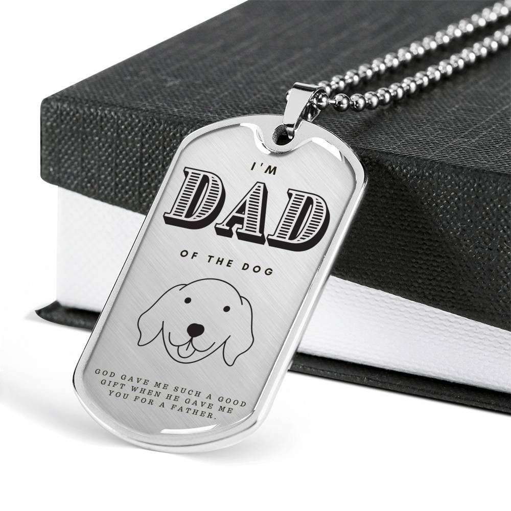 Dad Dog Tag Custom Picture Father’S Day Gift, I’M Dad Of The Dog Dog Tag Military Chain Necklace For Dad Dog Tag Father's Day Rakva