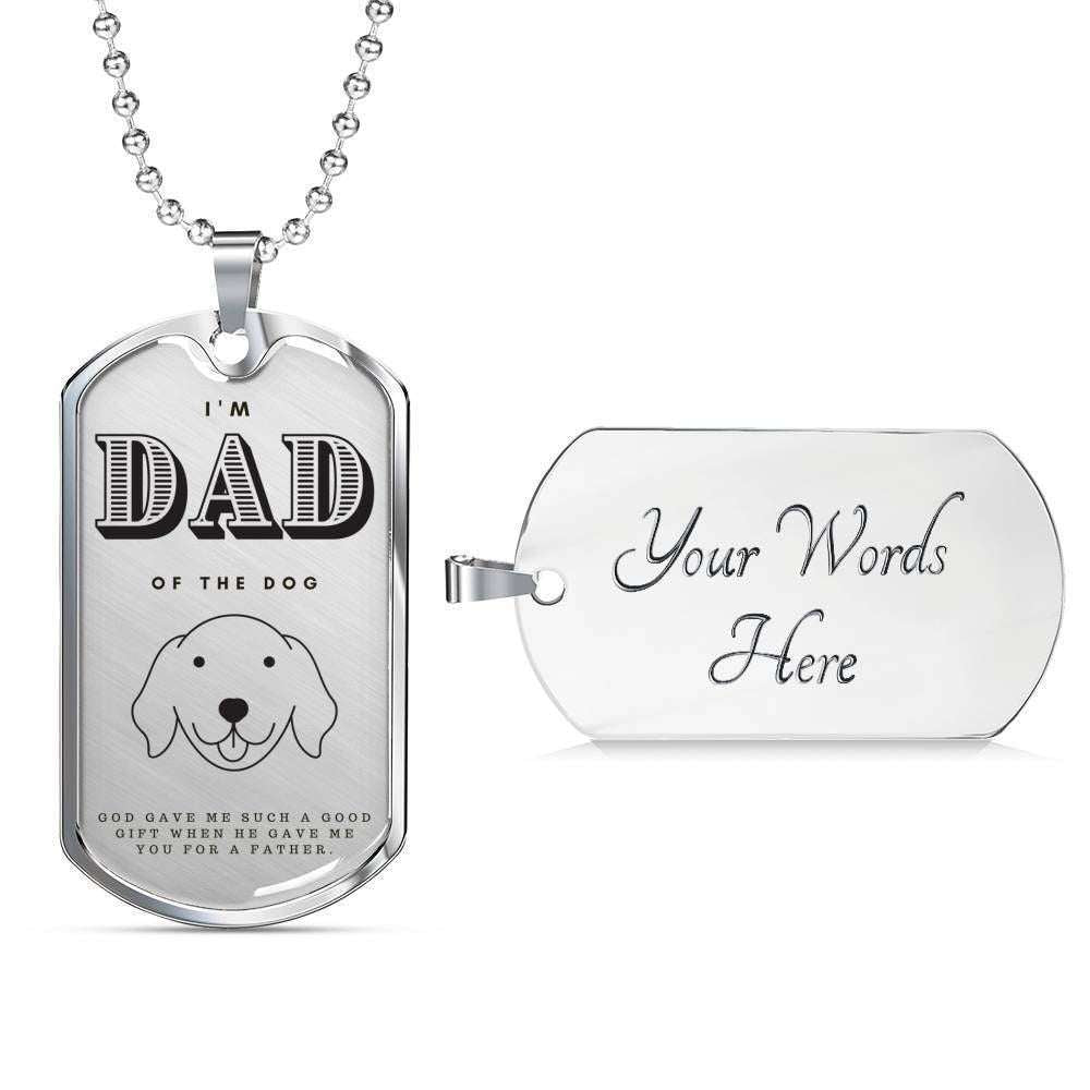 Dad Dog Tag Custom Picture Father’S Day Gift, I’M Dad Of The Dog Dog Tag Military Chain Necklace For Dad Dog Tag Father's Day Rakva