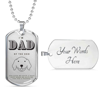 Dad Dog Tag Custom Picture Father’S Day Gift, I’M Dad Of The Dog Dog Tag Military Chain Necklace For Dad Dog Tag Father's Day Rakva