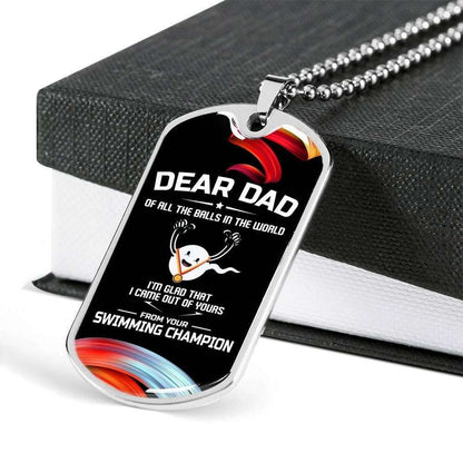 Dad Dog Tag, Custom Picture Father’S Day Gift I’M Glad That I Came Out Of Yours Dog Tag Military Chain Necklace Giving Dad Dog Tag Father's Day Rakva