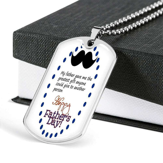 Dad Dog Tag Custom Picture Father’S Day Gift, It Is Impossible To Forget Father’S Contribution Dog Tag Military Chain Necklace For Dad Father's Day Rakva