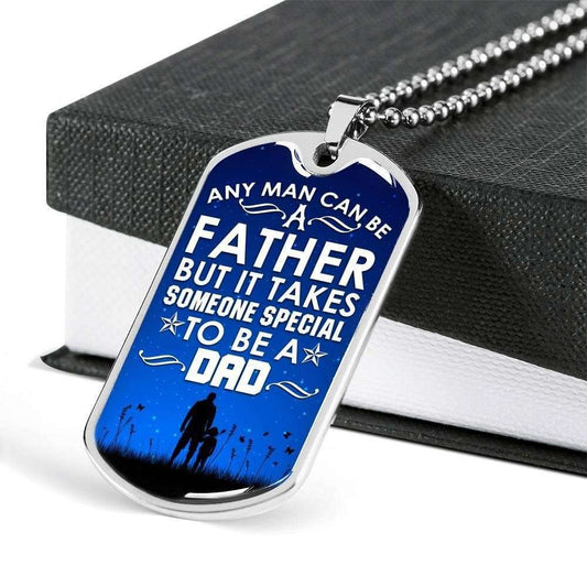 Dad Dog Tag Custom Picture Father’S Day Gift, It Takes Someone Special To Be A Dad Dog Tag Military Chain Necklace For Dad Father's Day Rakva
