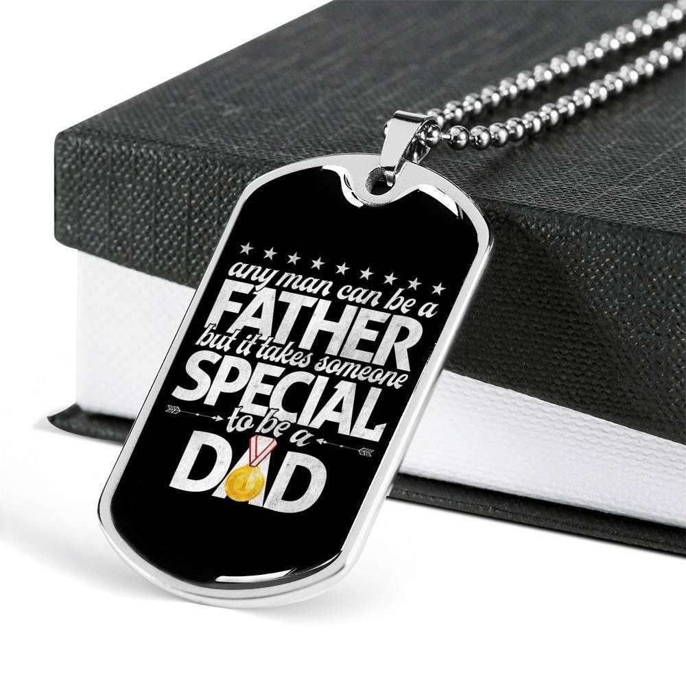 Dad Dog Tag, Custom Picture Father’S Day Gift It Takes Someone Special To Be A Dad Dog Tag Military Chain Necklace Giving Dad Dog Father's Day Rakva