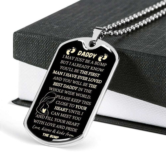 Dad Dog Tag Custom Picture Father’S Day Gift, Keep This Close To Your Heart Dog Tag Military Chain Necklace For Daddy Father's Day Rakva