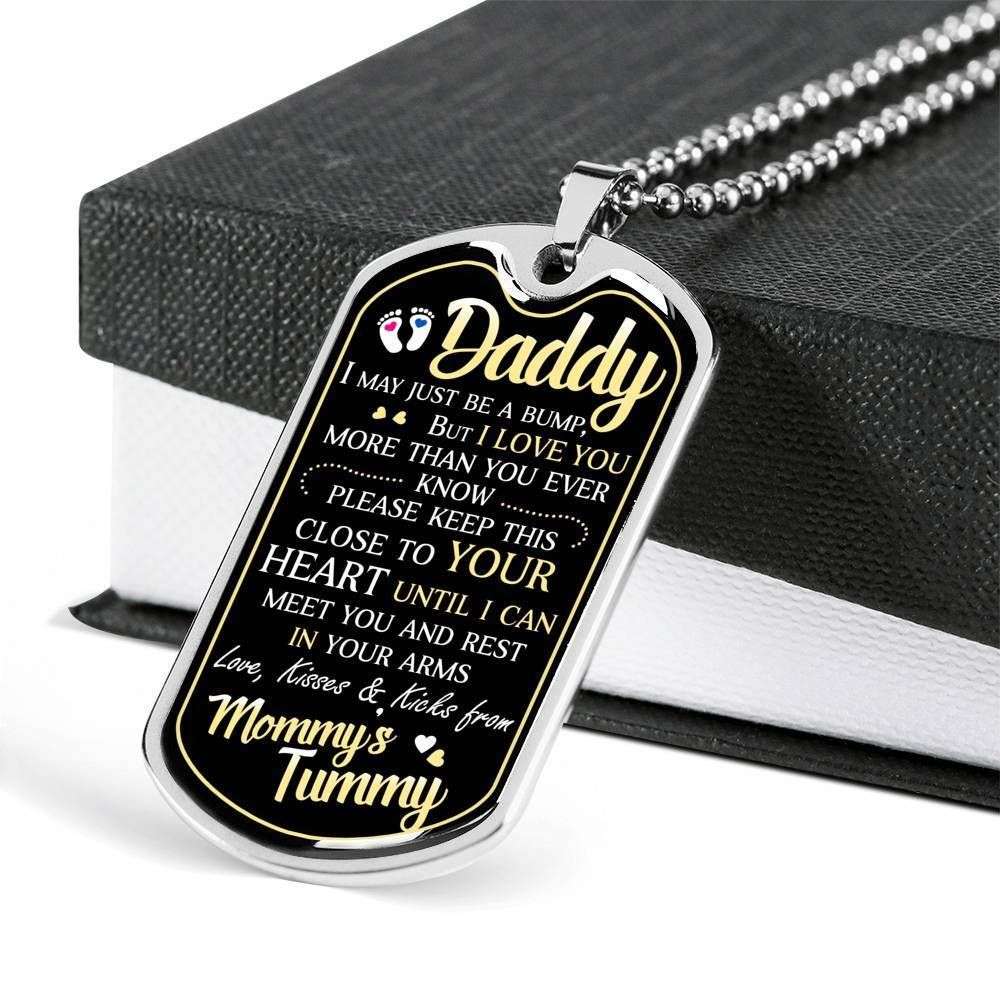 Dad Dog Tag, Custom Picture Father’S Day Gift Love You More Than You Ever Giving Dad Dog Tag Military Chain Necklace Dog Tag Father's Day Rakva