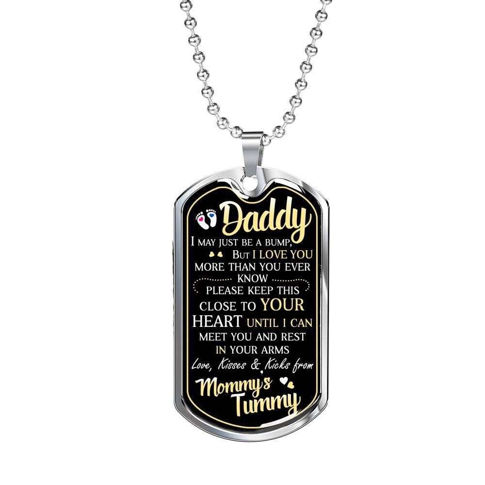 Dad Dog Tag, Custom Picture Father’S Day Gift Love You More Than You Ever Giving Dad Dog Tag Military Chain Necklace Dog Tag Father's Day Rakva