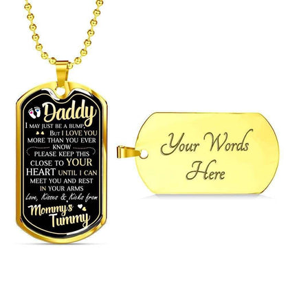 Dad Dog Tag, Custom Picture Father’S Day Gift Love You More Than You Ever Giving Dad Dog Tag Military Chain Necklace Dog Tag Father's Day Rakva