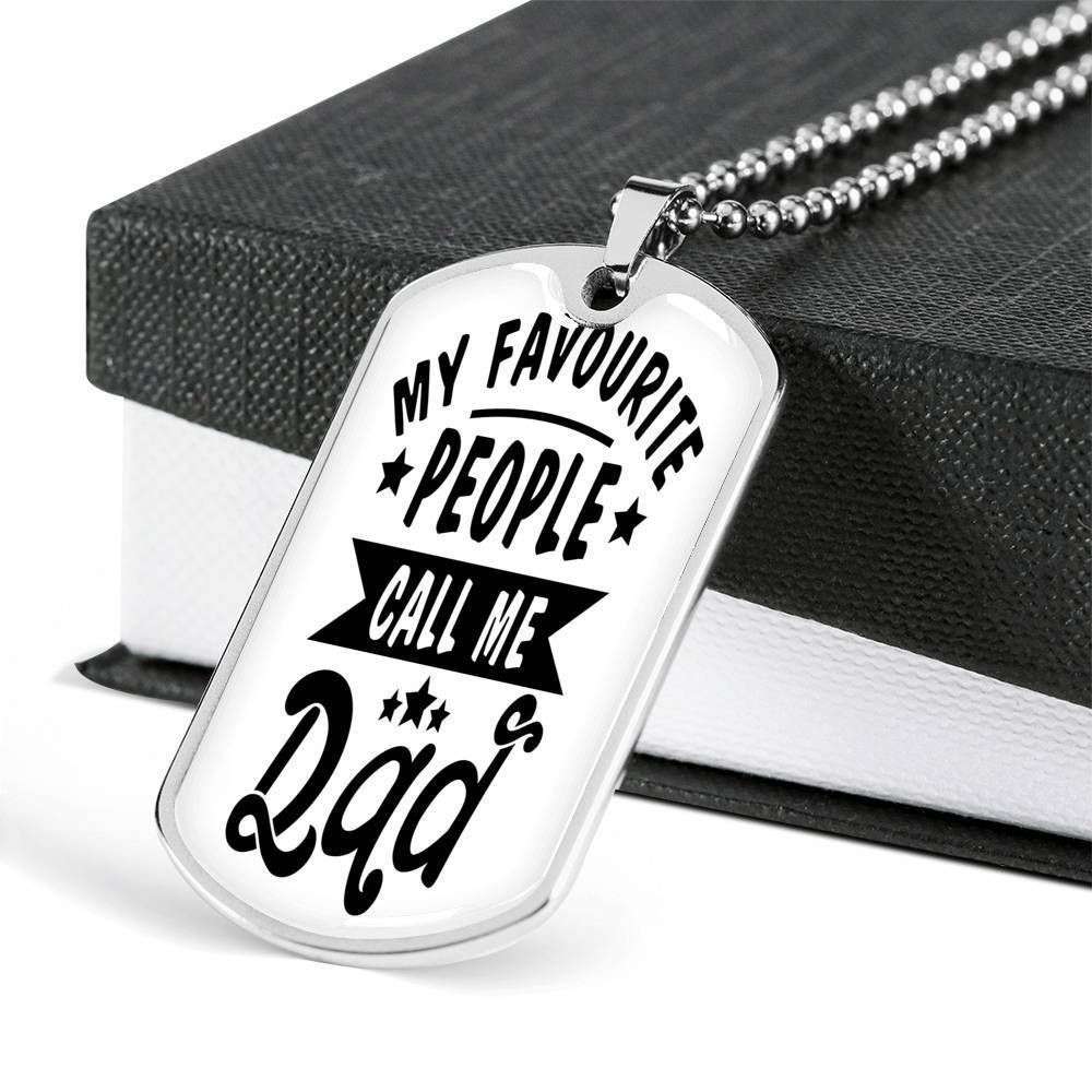 Dad Dog Tag Custom Picture Father’S Day Gift, My Favorite People Call Me Dad Dog Tag Military Chain Necklace Gift For Dad Father's Day Rakva