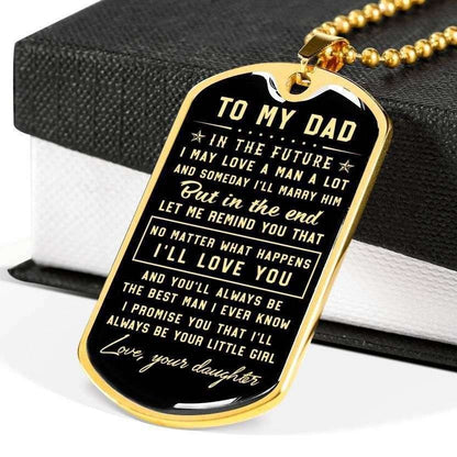 Dad Dog Tag Custom Picture Father’S Day Gift, No Matter What Happens Dog Tag Military Chain Necklace For Dad Dog Tag Father's Day Rakva