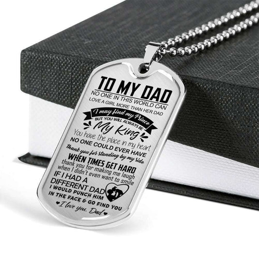 Dad Dog Tag Custom Picture Father’S Day Gift, No One In This World Dog Tag Military Chain Necklace Gift For Daddy Dog Tag Father's Day Rakva