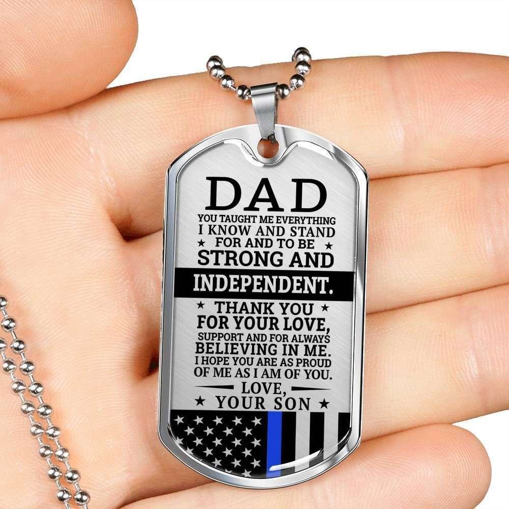 Dad Dog Tag Custom Picture Father’S Day Gift, Present For Dad Dog Tag Military Chain Necklace Thank For Your Love Dog Tag Father's Day Rakva