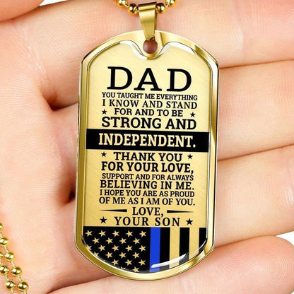 Dad Dog Tag Custom Picture Father’S Day Gift, Present For Dad Dog Tag Military Chain Necklace Thank For Your Love Dog Tag Father's Day Rakva