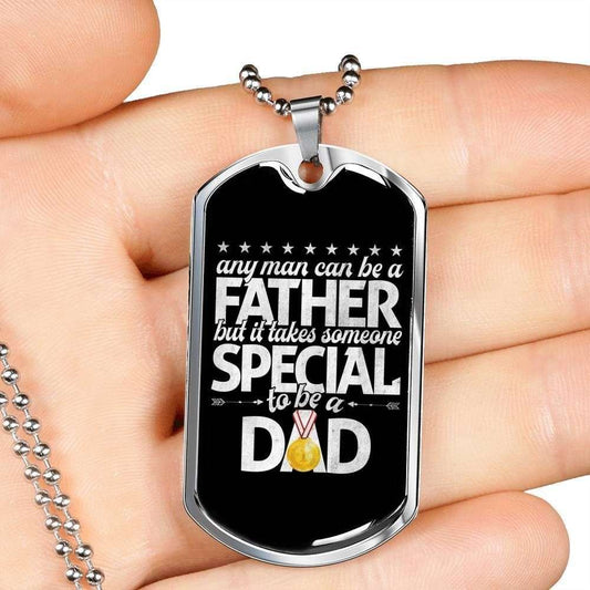Dad Dog Tag Custom Picture Father’S Day Gift, Someone Special To Be Dad Dog Tag Military Chain Necklace Gift For Dad Father's Day Rakva