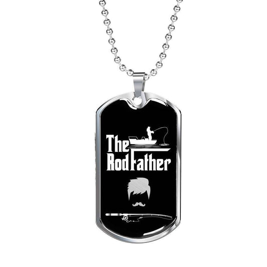 Dad Dog Tag Custom Picture Father’S Day Gift, Son Dog Tag Custom Picture, The Rod Father Dog Tag Military Chain Necklace Giving Men Father's Day Rakva