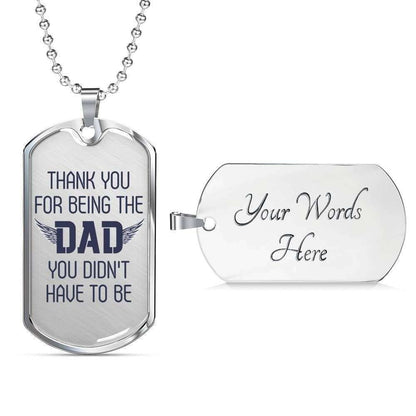Dad Dog Tag Custom Picture Father’S Day Gift, Thank For Being The Dad Dog Tag Military Chain Necklace Gift For Dad Dog Tag Father's Day Rakva