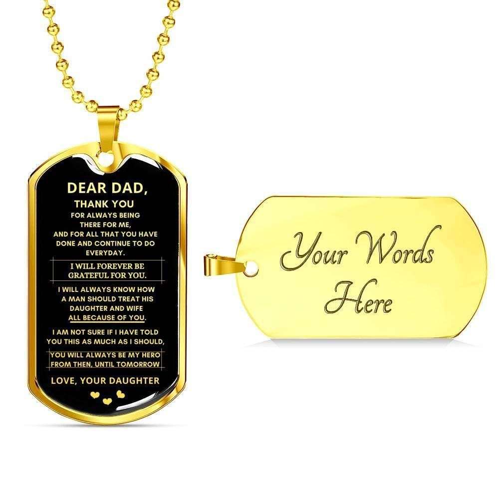 Dad Dog Tag Custom Picture Father’S Day Gift, Thank For Everything Dog Tag Military Chain Gift For Daddy Dog Tag Father's Day Rakva