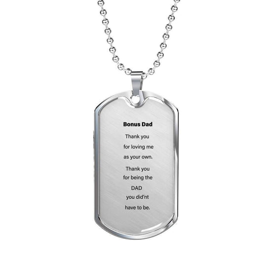 Dad Dog Tag Custom Picture Father’S Day Gift, Thank For Loving Me Dog Tag Military Chain Necklace Gift For Dad Father's Day Rakva