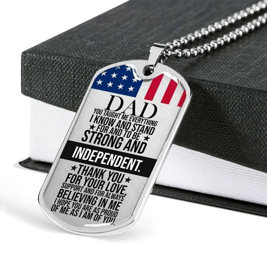Dad Dog Tag Custom Picture Father’S Day Gift, Thank For Your Love Dog Tag Military Chain Necklace Gift For Dad Dog Tag Father's Day Rakva