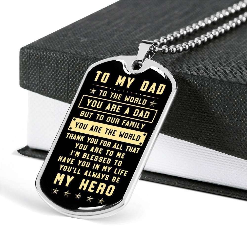 Dad Dog Tag Custom Picture Father’S Day Gift, Thanks For All That You Are To Me Dog Tag Military Chain Necklace For Dad Father's Day Rakva