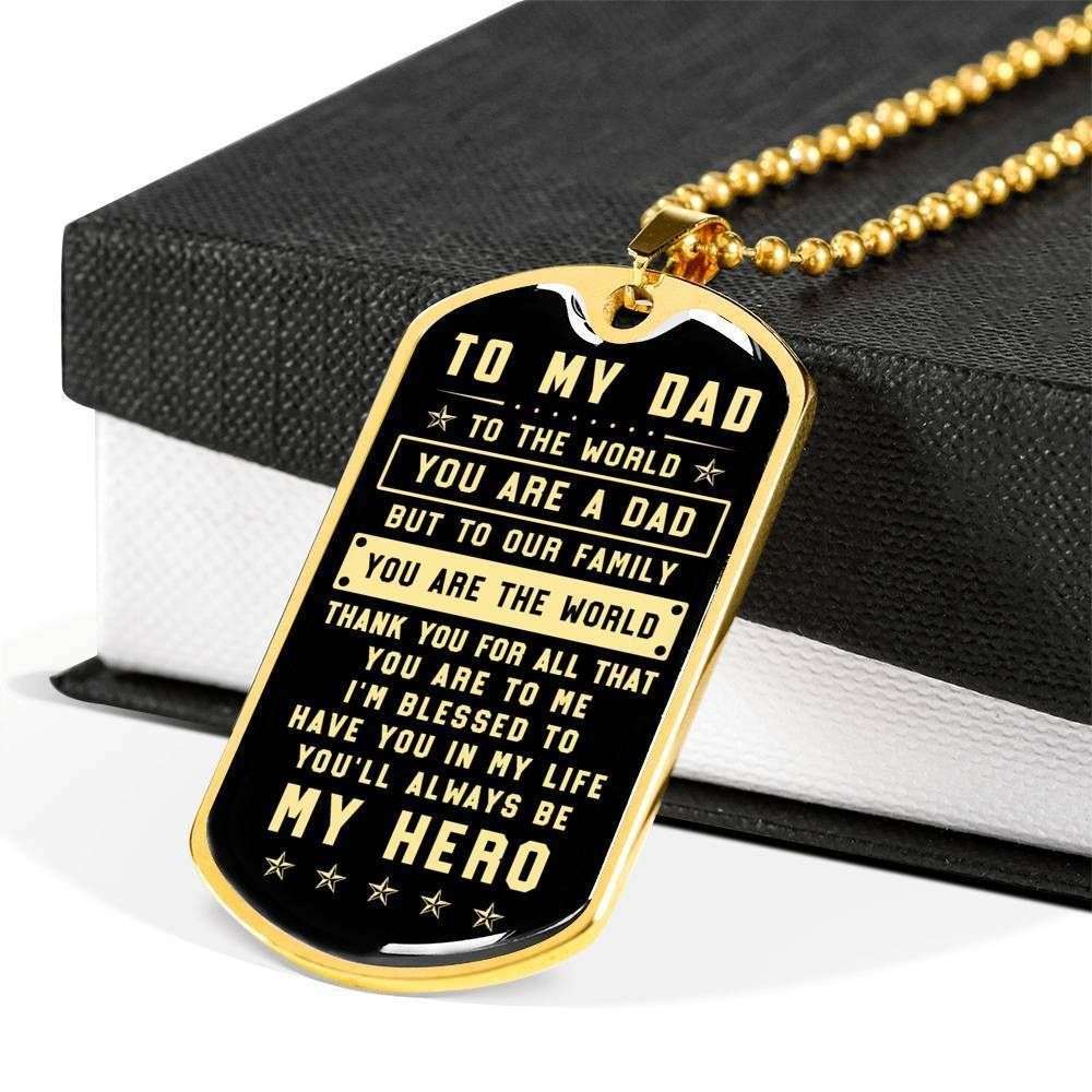 Dad Dog Tag Custom Picture Father’S Day Gift, Thanks For All That You Are To Me Dog Tag Military Chain Necklace For Dad Father's Day Rakva