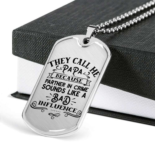 Dad Dog Tag Custom Picture Father’S Day Gift, They Call Me Papa Dog Tag Military Chain Necklace For Dad Father's Day Rakva